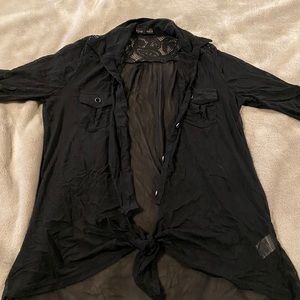 Black button up shirt